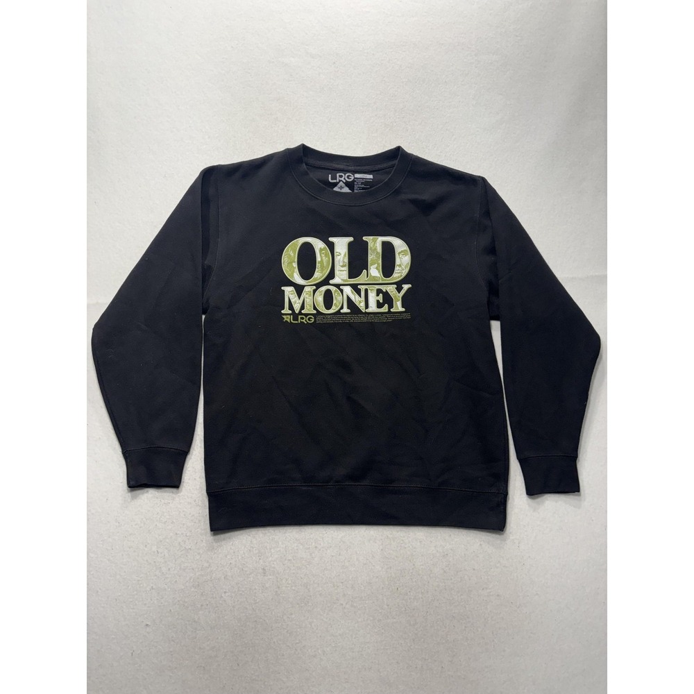 LRG Sweatshirt Mens Large Black Fleece Old Money Graphic Pullover Streetwear